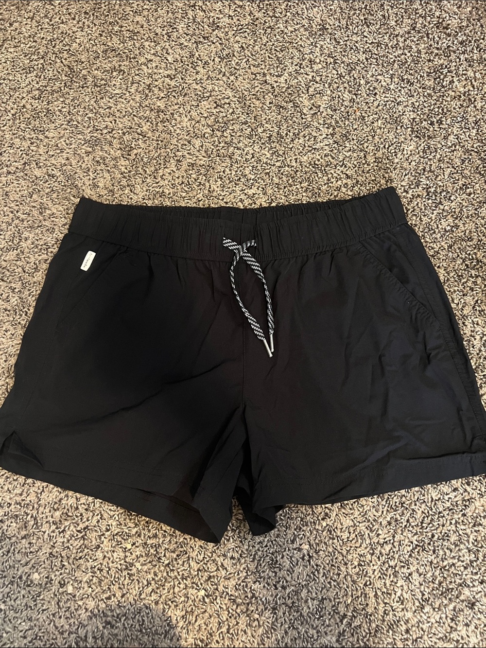 Avalanche Women's Black Athletic Drawstring Shorts